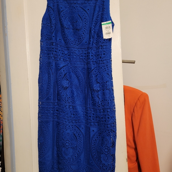 London Times Royal Blue Lace dress - Picture 4 of 4